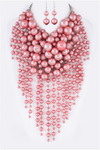 Fringe Bib Pearl Necklace