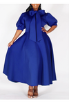 Puff Sleeve Bow Dress
