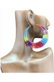 Weaved Multicolor Hoop Earrings