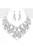 Marquise Teardrop Stone Accented Leaf Evening Necklace