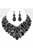 Marquise Teardrop Stone Accented Leaf Evening Necklace