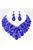 Marquise Teardrop Stone Accented Leaf Evening Necklace