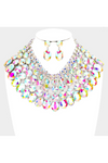 CRYSTAL GLASS BIB STATEMENT NECKLACE - Slash/Tags Consignment Boutique