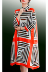 Multicolor Crinkle Dress