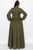 Plus Size Balloon Sleeve Maxi Bow-tie Dress