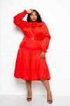 Tiered Belted Dress
