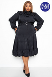 Tiered Belted Dress