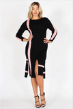 Slit Cut Sweater Dress