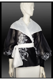 Sheer Wrap Belted Blouse