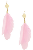 Feather Disc Link Earrings