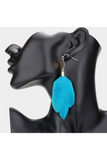 Feather Disc Link Earrings