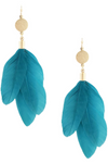 Feather Disc Link Earrings