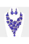 Teardrop Stone Leaf Vine Statement Necklace