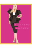 Puff Sleeve Peplum Jacket & Skirt Set