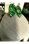 Green Bead Pendant Necklace Set 2