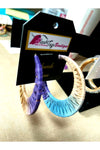 Weaved Multicolor Hoop Earrings