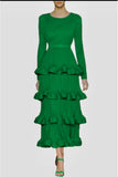 Tiered Rufle Accordion Dress