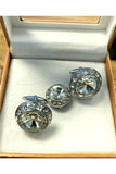 Cuff link button cover set