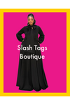 Plus Size Balloon Sleeve Maxi Bow-tie Dress