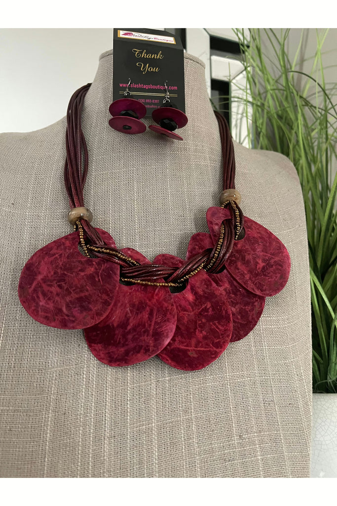 Red Velvet Necklace Set