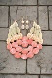 Pearl Abstract Resin Bead Bib Statement Necklace