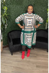 Multicolor Crinkle Dress