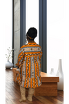 Ankara Pleated Tiered Babydoll Maxi Dress