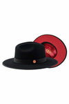 Bruno Capelo Red Bottom Monarch Australian Wool Felt Fedora Hat
