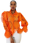 High Neck Lace/Crotchet Top