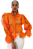 High Neck Lace/Crotchet Top