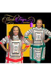 Multicolor Crinkle Dress