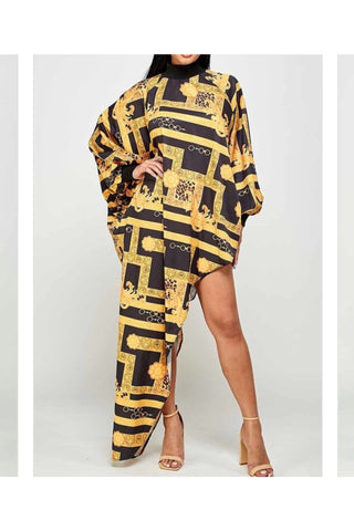 Gold Lock Asymmetrical Top Top Shirt
