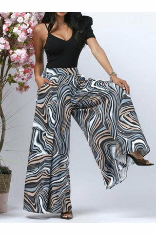 Black Swirl Palazzo Pants