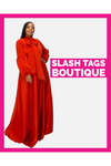 Final Sale Plus Size Balloon Sleeve Maxi Bow-tie Dress