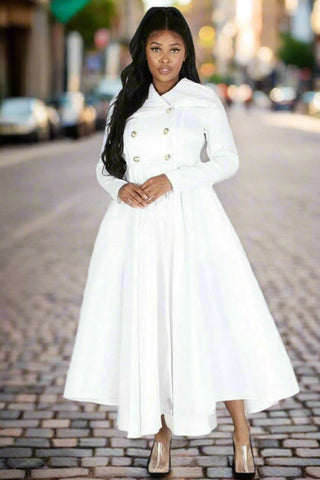 Double Breast Button Jacket Dress