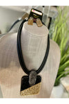 Double Cord Square Necklace Set