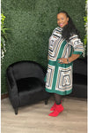 Multicolor Crinkle Dress