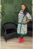Multicolor Crinkle Dress