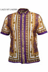 Greek Print Lace Shirt