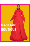 Balloon Maxi Bow-tie Dress