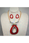 Red Cord Necklace Set