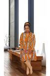 Ankara Pleated Tiered Babydoll Maxi Dress