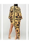 Gold Lock Asymmetrical Top Top Shirt