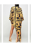 Gold Lock Asymmetrical Top Top Shirt