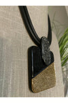 Double Cord Square Necklace Set