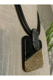 Double Cord Square Necklace Set