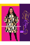 Black Gold Button Down Jacket Dress
