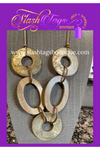 Wood and Acrylic Circle Necklace Set