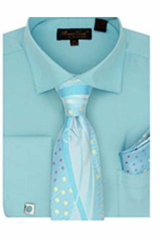 Bruno Conte French Cuff Shirts w/cufflinks & tie - Slash/Tags Consignment Boutique