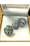 Cuff link button cover set